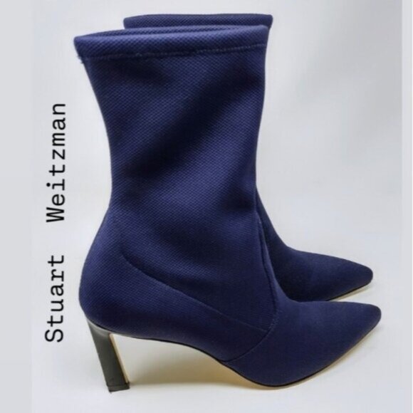 Stuart Weitzman Rapture 75 Stretch Sock Boot 7 - Picture 1 of 12